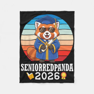 Cobertor De Velo Panda Vermelho Sênior 2026 Cl de Dia de Formatura