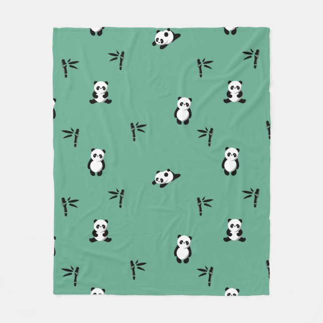 Cobertor De Velo Pandas Adorable (Frente)
