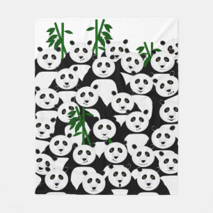 Cobertor De Velo Pandas Fleece Blanket