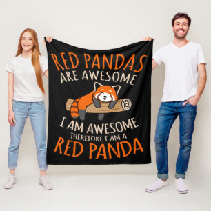 Cobertor De Velo Pandas Vermelhas São Incríveis Pet Animal Panda