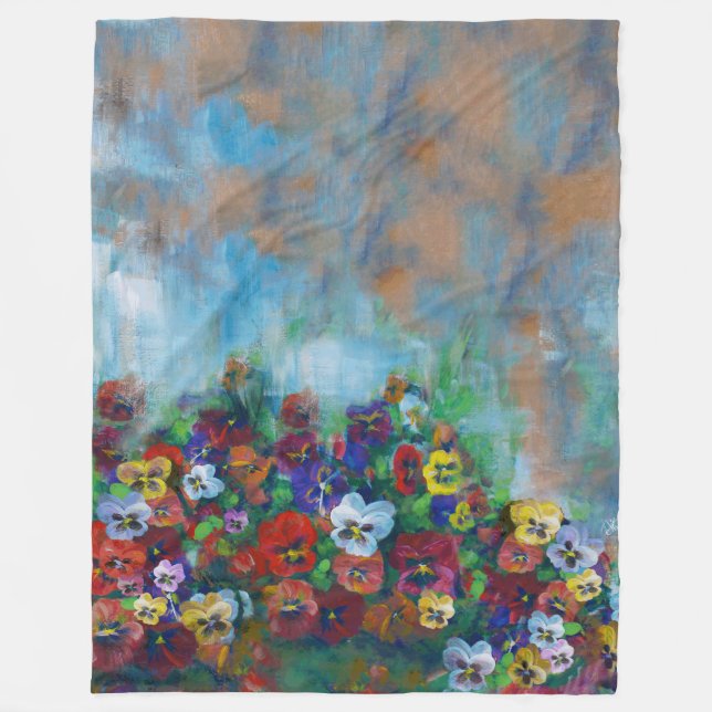 Cobertor De Velo Pansies (Frente)