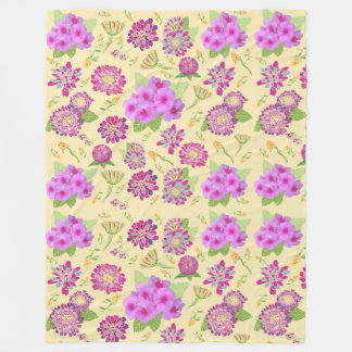 Cobertor De Velo Pansies Floral Blanket