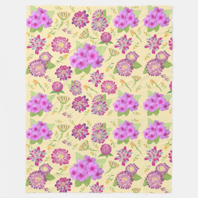 Cobertor De Velo Pansies Floral Blanket (Frente)