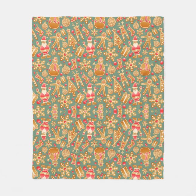 Cobertor De Velo Pão de especiarias Natal (Frente)