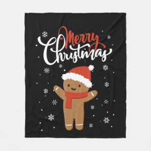 Cobertor De Velo Pão de gengibre de natal feliz biscoito de nata