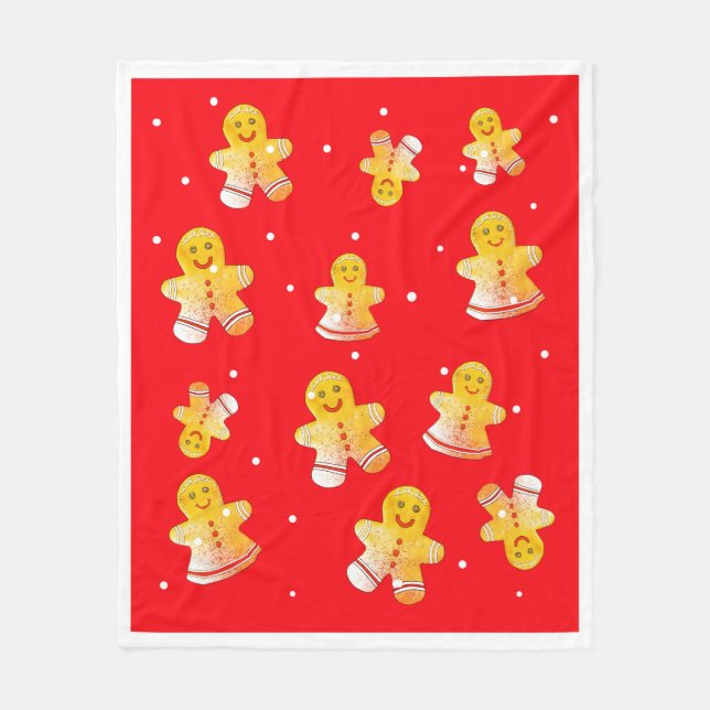 Cobertor De Velo Pão de Gengibre Vermelho (Frente)