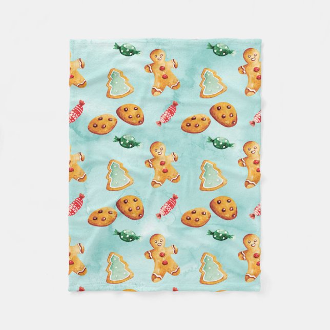 Cobertor De Velo Pão-de-Pão-Genga Padrão de Árvore de Natal (Frente)