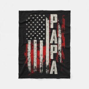 Cobertor De Velo PAPA Avô Patriótico Bandeira Americana Dia dos Pai