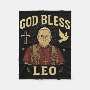 Cobertor De Velo Papa-Cristão Leo Xiv, deus abençoe