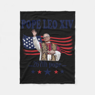 Cobertor De Velo Papa Leão Xiv Bandeira Dos EUA 267º Papa Leão Xiv