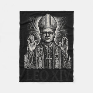Cobertor De Velo Papa Leão Xiv Xilogravura Gravura Católica Romana