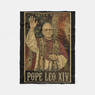 Cobertor De Velo Papa Leo Xiv 14 Primeiro Papa Americano Flag Vin