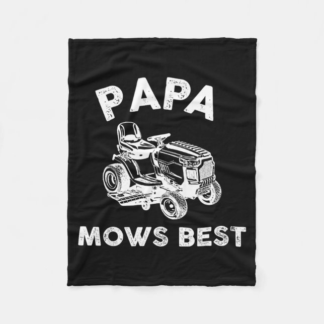 Cobertor De Velo Papa Mows Funny Lawn Mower Father's Day Grandpa  (Frente)