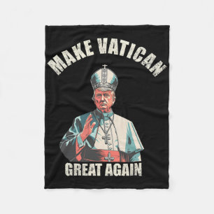 Cobertor De Velo Papa Trump Engraçado Trump Vaticano Cristão Retro