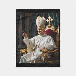 Cobertor De Velo Papa Trump Engraçado Trump Vaticano Cristão Retro