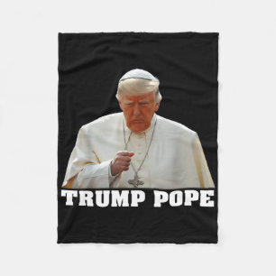 Cobertor De Velo Papa Trump Engraçado Trump Vaticano Cristão Retro