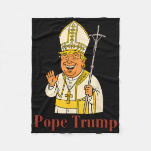 Cobertor De Velo Papa Trump Engraçado Trump Vaticano Cristão Retro