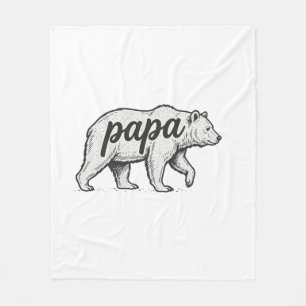Cobertor De Velo Papa Urso Desenho Vetorial de Gravura Vintage_1