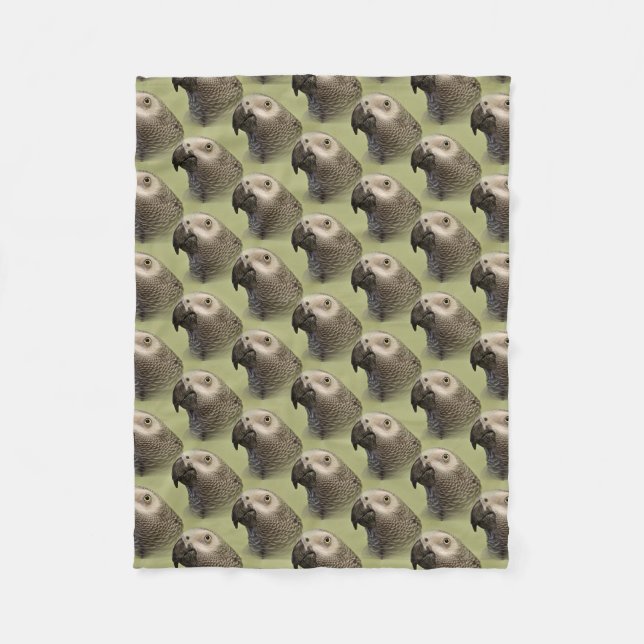 Cobertor De Velo Papagaio-Cinza-africano (Frente)