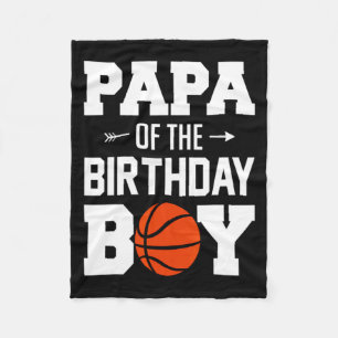 Cobertor De Velo Papai do menino de aniversário basquete menino fam