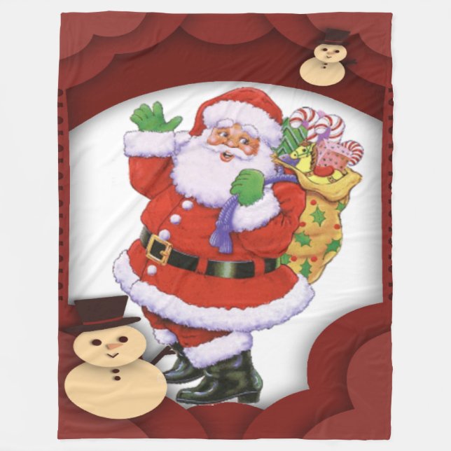 Cobertor De Velo Papai Noel (Frente)