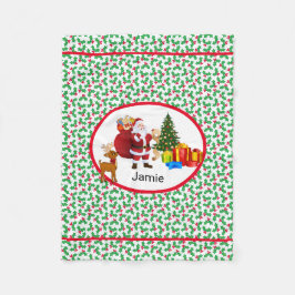 Cobertor De Velo Papai Noel Adicionar Nome Personalizar Assento De 