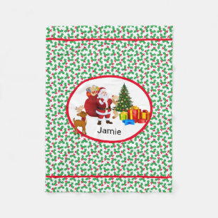 Cobertor De Velo Papai Noel Adicionar Nome Personalizar Assento De 