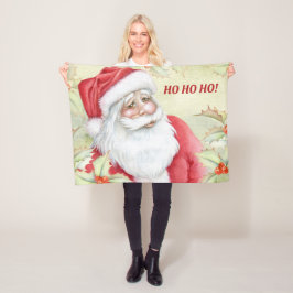 Cobertor De Velo Papai Noel Alegre | Aquarela