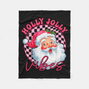 Cobertor De Velo Papai Noel Bonito Groovy Vibrações de Natal Xmas M