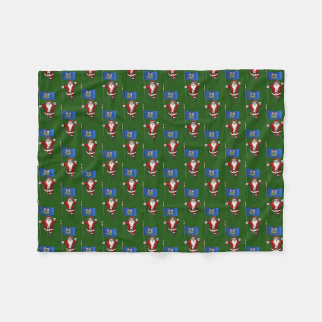 Cobertor De Velo Papai Noel Com Alferes De Alberta (Frente (Horizontal))