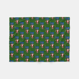 Cobertor De Velo Papai Noel Com Bandeira Da Pensilvânia