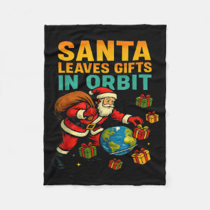 Cobertor De Velo Papai Noel Deixa Em Órbita Espaço Natal Divertido