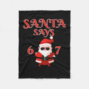 Cobertor De Velo Papai Noel Engraçado Diz Seis Sete 67 Meme Natal F