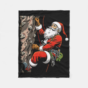 Cobertor De Velo Papai Noel engraçado escalando Natal Xmas Boulderi