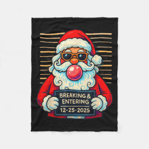 Cobertor De Velo Papai Noel engraçado invadindo a casa no Natal