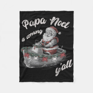 Cobertor De Velo Papai Noel Está Chegando, Cajun Natal Louisiana