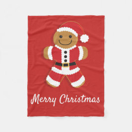 Cobertor De Velo Papai noel Gingerbird Man | Fleece-Blanket