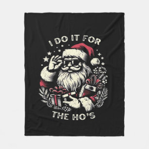 Cobertor De Velo Papai Noel Natal Engraçado Eu Faço Por causa dos P