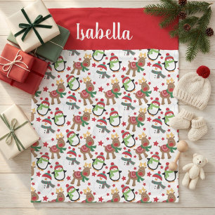 Cobertor De Velo Papai Noel Renaud Personalizado para Crianças Nata