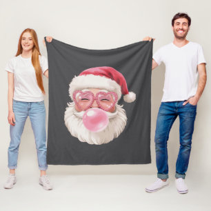 Cobertor De Velo Papai Noel soprando bolha Natal engraçado Natal