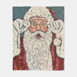 Cobertor De Velo Papai Noel Surpreso