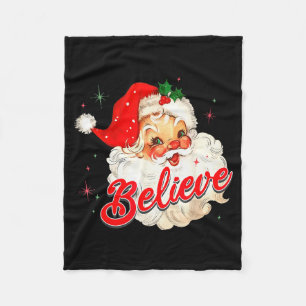 Cobertor De Velo Papai Noel Vintage Acredite no Natal Mulheres Meni