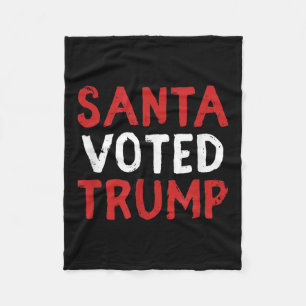 Cobertor De Velo Papai Noel Votou Trump Presente de Natal Divertido