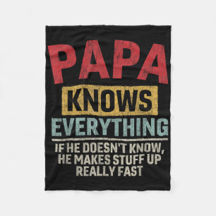 Cobertor De Velo Papai sabe tudo de graça Pai&#; do Dia Papa