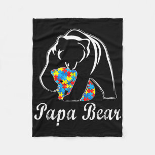 Cobertor De Velo Papai Urso Conscientização sobre Autismo Apoia Adu