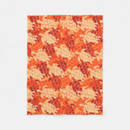 Cobertor De Velo Papaia do Hawaiian da tartaruga de mar de Honu