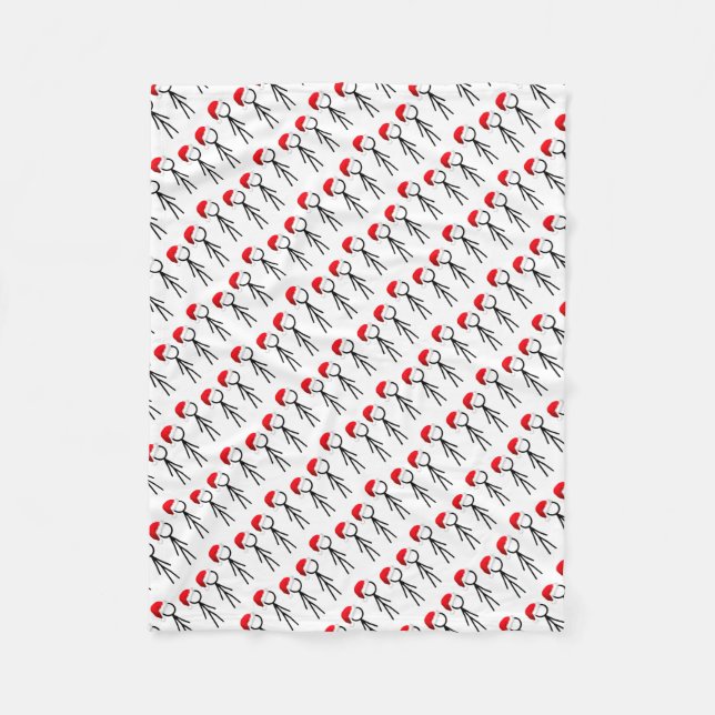 Cobertor De Velo Papais noeis com etiqueta em branco (Frente)