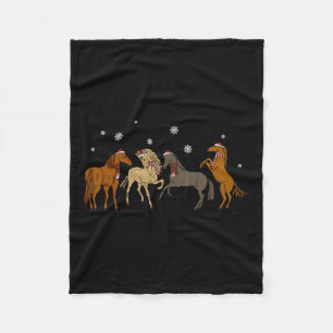 Cobertor De Velo Papais noeis de Árvore de Natal de Cavalo