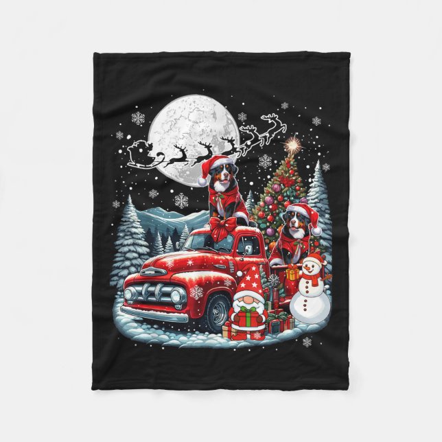 Cobertor De Velo Papais noeis De Gnome Do Grupo Xmas Entlebucher Mo (Frente)