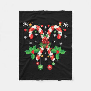 Cobertor De Velo Papais noeis de Natal Candy Cane Xmas Toddler Cria